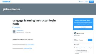 cengage learning instructor login hack · gistwersrenur · Disqus