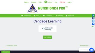 Cengage Learning | Nutritionist Pro™ - Diet Analysis & Nutrition Food ...