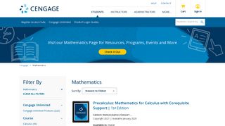 Mathematics - Cengage