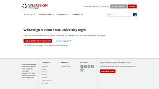 WebAssign @ Penn State University Login - WebAssign - LOG IN
