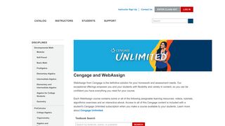 Cengage Learning - WebAssign - Textbooks