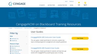 CNOW on Blackboard - Training Resources - Cengage