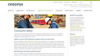 Contractor safety - Cenovus