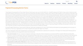 Payment Processing Service Terms | CenPOS