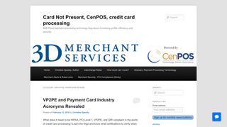 Knowledege Base | Card Not Present, CenPOS, credit card processing