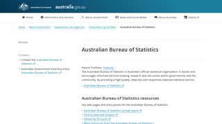 Australian Bureau of Statistics | australia.gov.au
