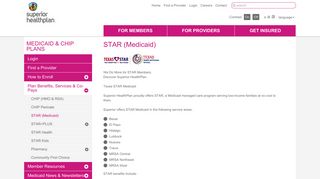 STAR (Medicaid) | STAR Benefits | Superior HealthPlan
