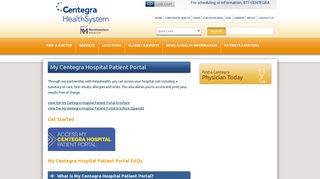 My Centegra Hospital Patient Portal - Centegra Health System