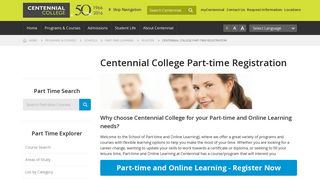 Centennial College Part-time Registration