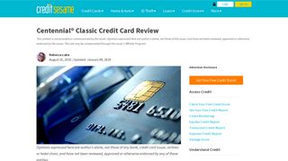 Centennial® Classic Credit Card Review - Credit Sesame