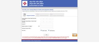 Central Bank of India - Online Card Payment - BillDesk