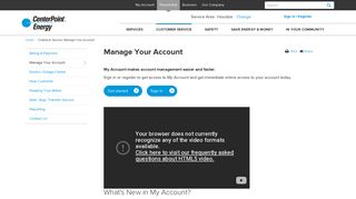Manage Your Account - CenterPoint Energy