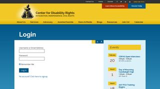 Login – Center for Disability Rights