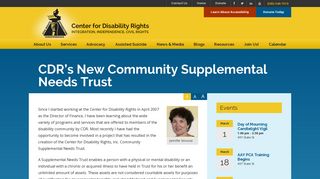 CDR's New Community Supplemental Needs Trust – Center for ...