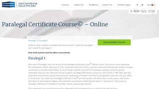 Paralegal Certificate Course© – Online | The Center for Legal Studies