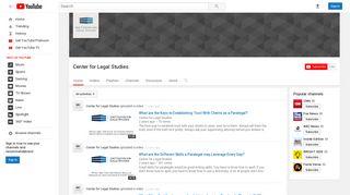 Center for Legal Studies - YouTube