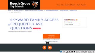 Skyward Family Access Frequently Ask Questions - Beech Grove City ...