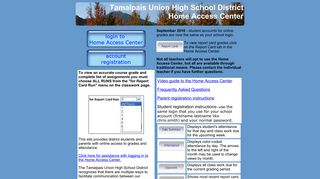 Tamalpais Union High School District Home Access Center - Online ...