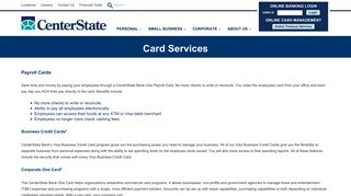 Card Services | CenterState Bank