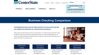 Business Checking Comparison | CenterState Bank