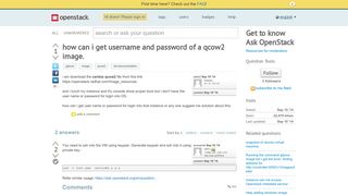 how can i get username and password of a qcow2 image. - Ask ...