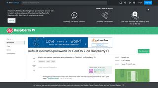 user - Default username/password for CentOS 7 on Raspberry Pi ...