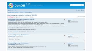 localhost login prompt after installation - CentOS