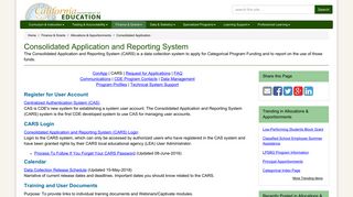Consolidated Application and Reporting System - Consolidated ...