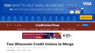 Two Wisconsin Credit Unions to Merge | Credit Union Times
