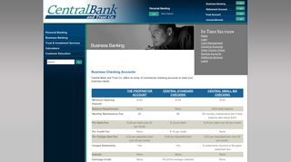 Checking Accounts :: Business Banking :: Central Bank and Trust Co.