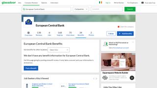 European Central Bank Employee Benefits and Perks | Glassdoor.ie