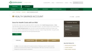 Health Savings Account- Central Bank