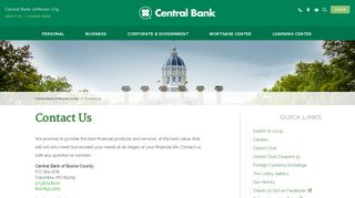 Central Bank of Boone County Contact Information