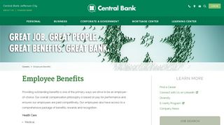 Employee Benefits for Careers | Central Bank