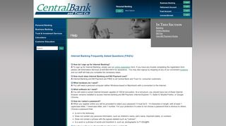 Online Banking :: Help :: Central Bank and Trust Co.
