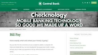 Online and Mobile Bill Pay | Central Bank