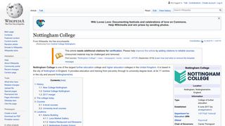 Central College Nottingham - Wikipedia