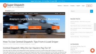 How To Use Central Dispatch: Tips From A Load Sniper - Car Hauler ...