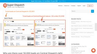 Why are there over 50,000 load offers on Central Dispatch?