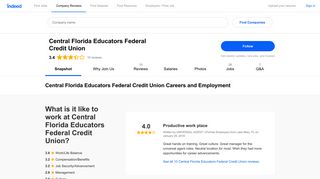 Central Florida Educators Federal Credit Union Careers and ... - Indeed