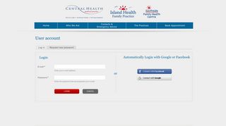 User account | Central Health