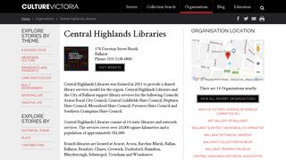 Central Highlands Libraries - Culture Victoria