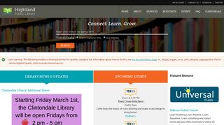 Highland Public Library | Connect. Learn. Grow.