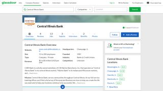 Working at Central Illinois Bank | Glassdoor