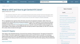 CKYC | How to complete Central KYC | CKYC Status check Online