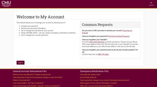 My Account - - Central Michigan University