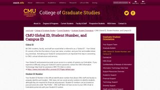 CMU Global ID, Student Number, and Campus ID | Central Michigan ...