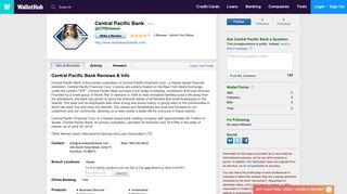 Central Pacific Bank Reviews - WalletHub