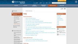 Central Pacific Bank - FAQ