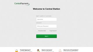Central Payment - Login - Index